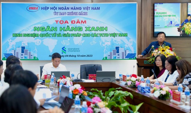 Ông Nguyễn Quốc Hùng, Phó Chủ tịch kiêm Tổng Thư ký Hiệp hội Ngân hàng Việt Nam phát biểu