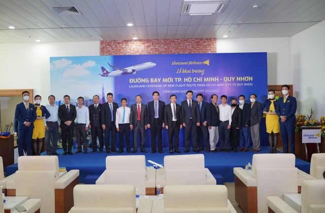 Vietravel Airlines đã tổ chức buổi lễ khai trương đường bay kết nối TP. Hồ Chí Minh đến TP. Quy Nhơn và khôi phục đường bay đến TP. Đà Nẵng.