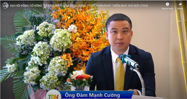 Ông Đàm Mạnh Cường, Tổng giám đốc TDH xin từ nhiệm từ 10/4.