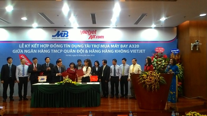 MB và Vietjet Air ký hợp đồng tín dụng tài trợ mua máy bay A320