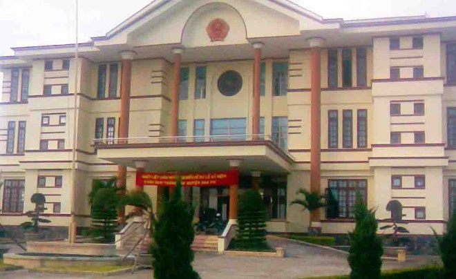 Trụ sở UBND huyện Đắk Pơ nơi bà Thủy công tác.
