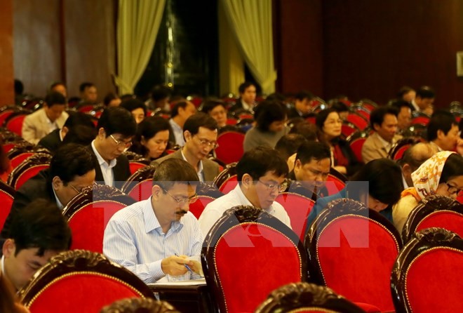 Một buổi học tập, quán triệt Nghị quyết Trung ương 4 của Đảng ủy Khối các cơ quan Trung ương. (Nguồn: TTXVN)