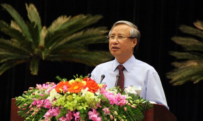 Ông Trần Quốc Vượng - Ủy viên Bộ Chính trị, Thành viên thường trực Ban Bí thư, Chủ nhiệm Ủy ban kiểm tra TƯ phát biểu chỉ đạo hội nghị.