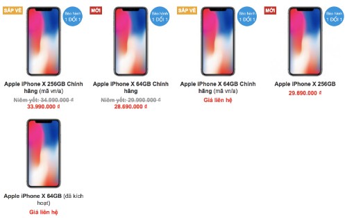 Dù được săn đón ở Việt Nam và luôn bán chạy, iPhone X cũng liên tục được các cửa hàng giảm giá thời gian qua để kích cầu.