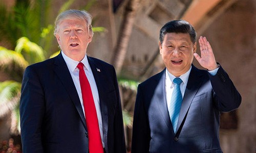 Tổng thống Mỹ Trump, trái và Chủ tịch Trung Quốc Tâp Cận Bình. Ảnh: AFP.