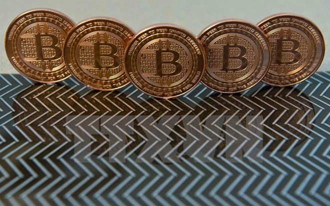 Đồng bitcoin tại Washington, DC.. (Nguồn: AFP/TTXVN)