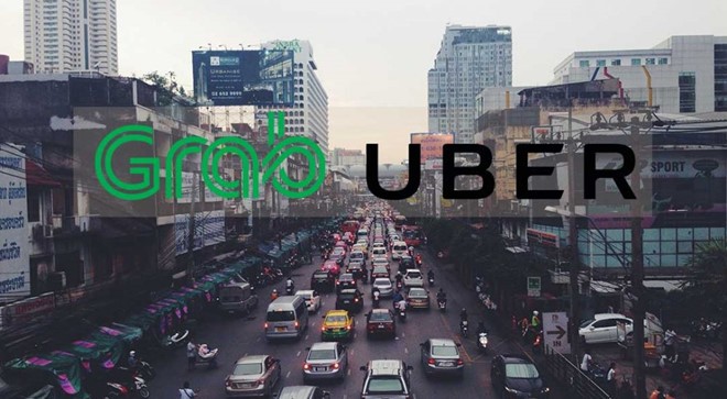 Grab và Uber Đông Nam Á liệu có về chung một nhà trong tương lai? Ảnh: Kr-asia.