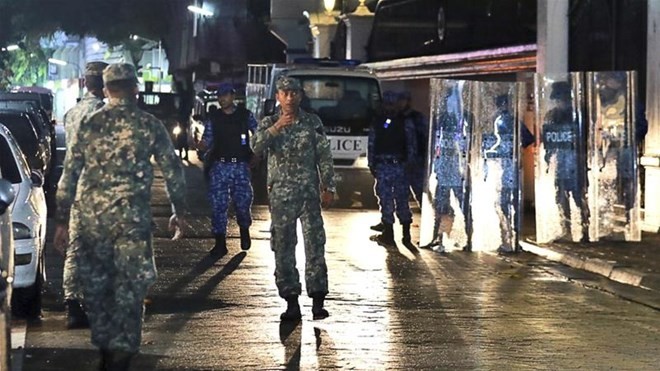 Lực lượng an ninh Maldives. (Nguồn: AP)