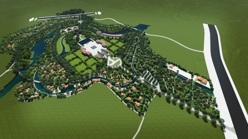 Phối cảnh đề xuất thiết kế Công viên Hòa Bình Mỹ Lai. Ảnh: UBND Quảng Ngãi.