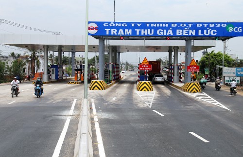 Dự án giao thông BOT đầu tiên của tỉnh Long An sẽ thu phí thử nghiệm từ ngày 15/4. Ảnh: Châu Đức.
