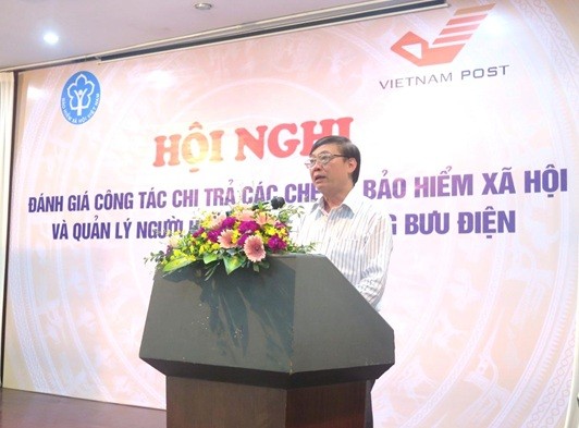 Phó Tổng Giám đốc BHXH Việt Nam Nguyễn Đình Khương phát biểu tại Hội nghị.