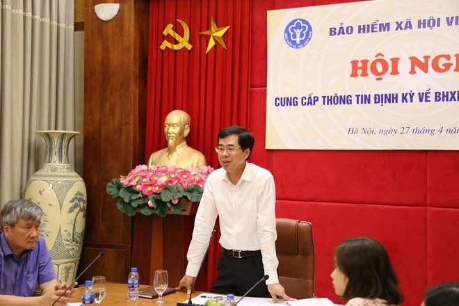 Phó Tổng Giám đốc BHXH Việt Nam phát biểu tại Hội nghị.