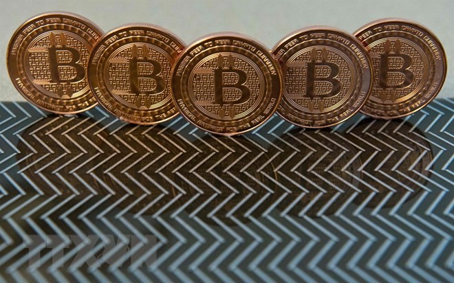 Đồng Bitcoin. (Nguồn: AFP/TTXVN).