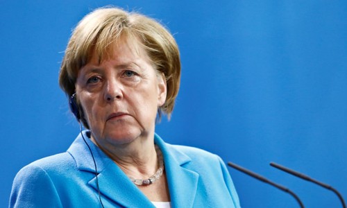 Thủ tướng Đức Angela Merkel trong một cuộc họp báo tại Berlin hôm 13/6. Ảnh: Reuters.