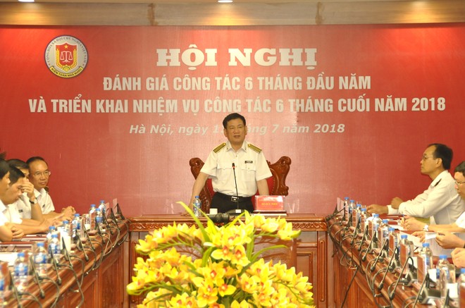 Tổng Kiểm toán Nhà nước Hồ Đức Phớc tại Hội nghị. Ảnh:VGP/Huy Thắng.