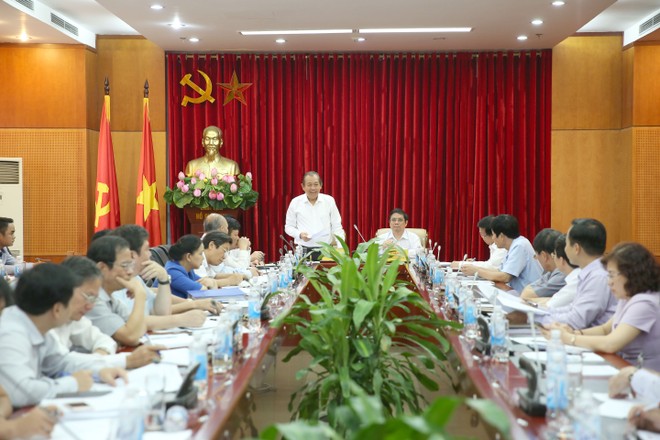 Phó Thủ tướng Trương Hòa Bình phát biểu tại hội nghị. Ảnh: VGP/Lê Sơn.