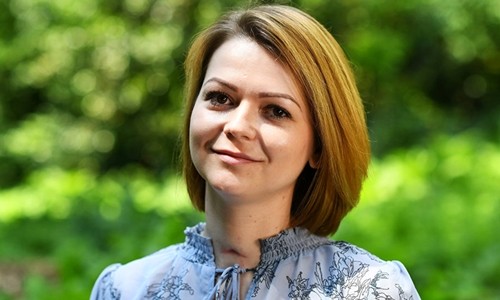 Yulia Skripal xuất hiện trước truyền thông ở Anh hồi tháng 5. Ảnh: AFP. 