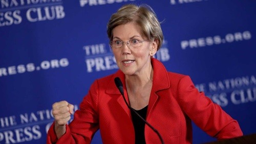 Thượng nghị sĩ Mỹ Elizabeth Warren. Ảnh: AFP.