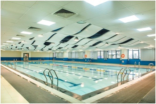 Hình ảnh bể bơi trong hệ thống giáo dục Vinschool.