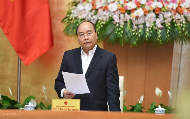Thủ tướng chủ trì phiên họp thường kỳ của Chính phủ (ảnh: VGP).