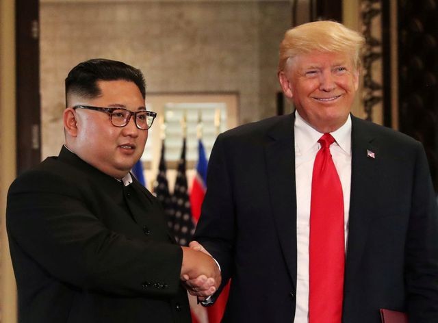 Tổng thống Donald Trump và nhà lãnh đạo Kim Jong-un. (Ảnh: Getty)