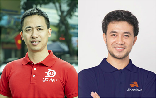 Ông Nguyễn Vũ Đức (bên trái) và ông Nguyễn Xuân Trường (bên phải) lần lượt rời ghế CEO Go-Viet và AhaMove.