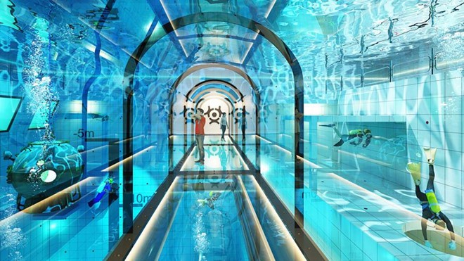 Deepspot sẽ trở thành bể bơi sâu nhất thế giới khi hoàn thành và đi vào hoạt động. Ảnh: Deepspot.