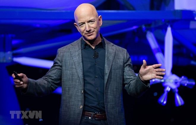 Jeff Bezos - "cha đẻ" của tập đoàn thương mại điện tử Amazon.com Inc. (Nguồn: AFP/TTXVN).