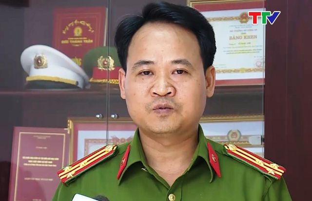 Thượng tá Lê Ngọc Anh vừa được bổ nhiệm giữ chức Trưởng Công an TP. Thanh Hóa (Ảnh: Truyền hình Thanh Hóa).