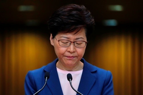 Trưởng đặc khu Hong Kong Carrie Lam. Ảnh: Reuters.