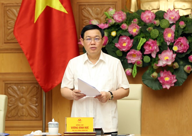 Phó Thủ tướng Vương Đình Huệ phát biểu tại cuộc họp. Ảnh: VGP/Thành Chung.