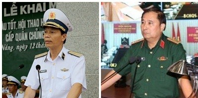 Phó Tổng Tham mưu trưởng Quân đội nhân dân Việt Nam Nguyễn Trọng Bình và Phùng Sĩ Tấn.