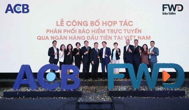 Lễ công bố hợp tác e-bancassurance đầu tiên tại Việt Nam giữa ACB và FWD ngày 12/12/2019 tại TP.HCM.
