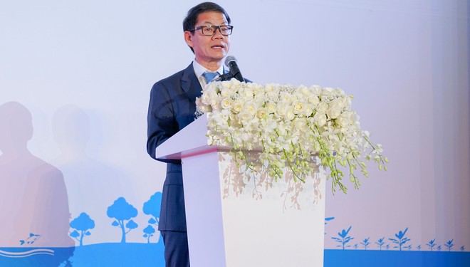 Ông Trần Bá Dương phát biểu tại lễ ký kết hợp tác chiến lược giữa Thadi và HVG.