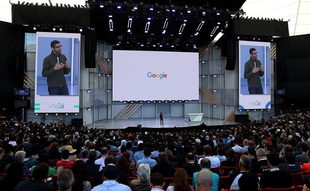 Quang cảnh hội nghị Google I/O năm 2018. (Nguồn: AFP).