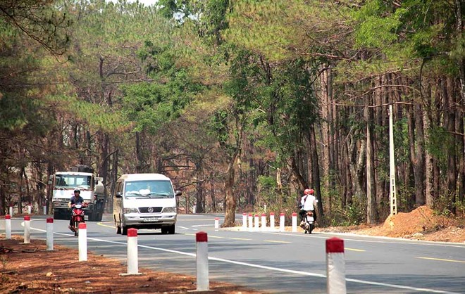 Một đoạn Quốc lộ 19 đoạn qua huyện Mangyang, Gia Lai.