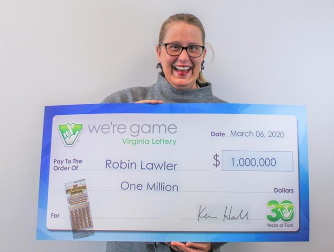 Bà Lawler nhận giải độc đắc trị giá 1 triệu USD. Hãng xổ số Virginia Lottery