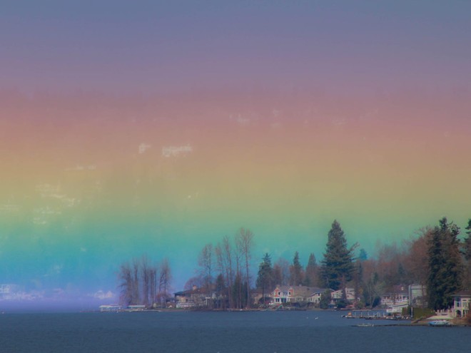 Hình ảnh đẹp “cầu vồng nằm ngang” trên mặt hồ ở Washington | Tin ...