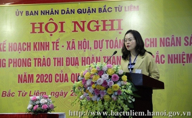 Bà Nguyễn Thị Nắng Mai - Phó Chủ tịch UBND quận Bắc Từ Liêm (Ảnh: Cổng TTĐT quận Bắc Từ Liêm).