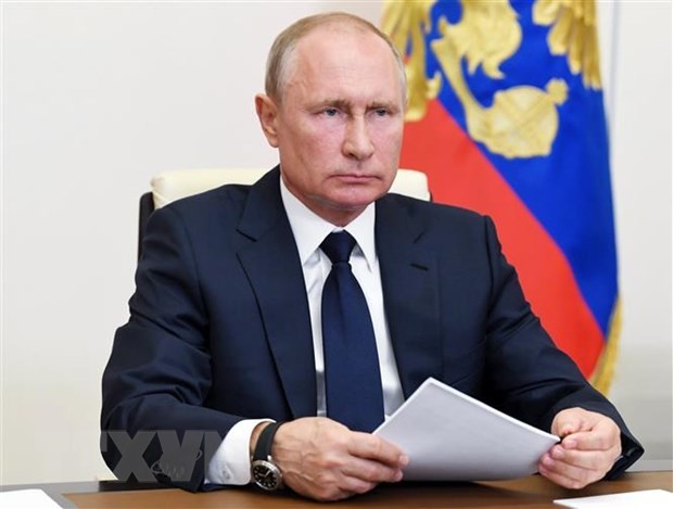 Tổng thống Nga Vladimir Putin tại một cuộc họp ở Moskva ngày 12/5/2020. (Nguồn: AFP/TTXVN).