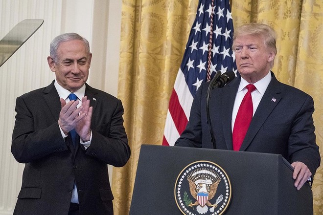Thủ tướng Israel Benjamin Netanyahu và Tổng thống Mỹ Donald Trump. Ảnh: Getty.