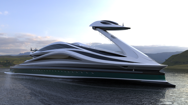 Mẫu thiết kế siêu du thuyền mô phỏng "thiên nga" trị giá 500 triệu USD độc đáo nhất thế giới