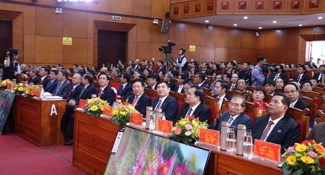 Các đại biểu dự Đại hội đại biểu Đảng bộ tỉnh Đắk Lắk lần thứ XVII, ngày 14/10.