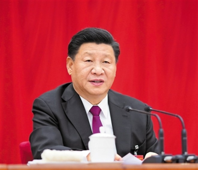 Tổng Bí thư Chủ tịch Trung Quốc Tập Cận Bình phát biểu tại Hội nghị. Nguồn: Mạng Tân Hoa.