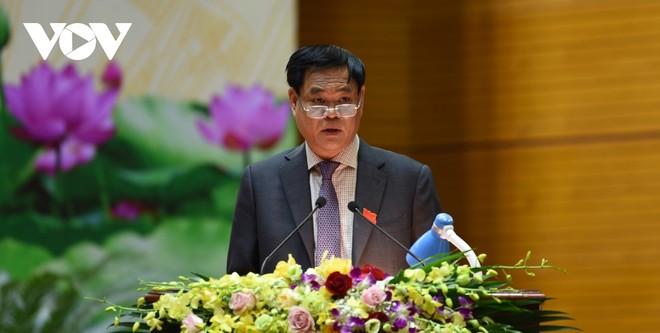 Ông Huỳnh Tấn Việt phát biểu bế mạc Đại hội.