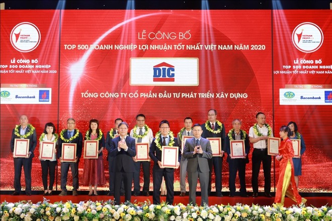 Tập đoàn DIC tiếp tục được vinh danh Top 500 Doanh nghiệp lợi nhuận tốt nhất Việt Nam năm 2020