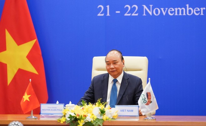 Thủ tướng Nguyễn Xuân Phúc tham dự Hội nghị thượng đỉnh G20. (Ảnh VGP/Quang Hiếu).