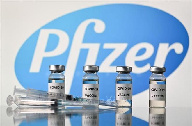 Vaccine ngừa Covid-19 của công ty Pfizer. Ảnh: AFP/TTXVN.