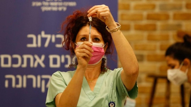 Chưa đầy 2 tuần, hơn 10% dân số Israel được tiêm vaccine ngừa Covid-19. Ảnh: Telegraph.
