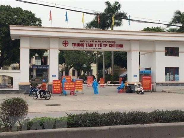 Trung tâm Y tế thành phố Chí Linh, nơi được chọn lập bệnh viện dã chiến để phòng, chống COVID-19. (Ảnh: TTXVN phát).